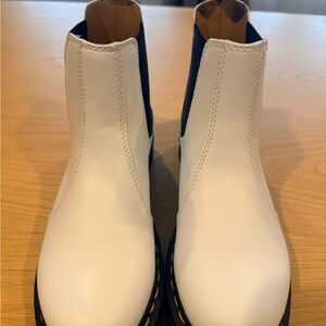 Dr. Martens White and Black Combat Boots